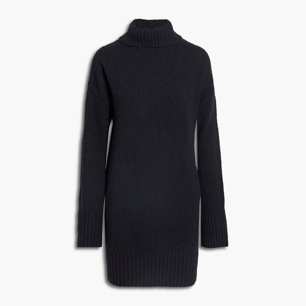 FRAME‎ Brushed wool-blend turtleneck mini dress • size M - Picture 2 of 7